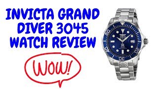 INVICTA GRAND DIVER 3045 WATCH REVIEW  ITS A FANTASTIC WATCH [upl. by Amersham]