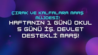 Mesleki Eğitim Merkezi Öğrenci Maaşları 2024 ampÇırak ve Kalfalara Devlet Destekli Maaş Müjdesi [upl. by Atilol]