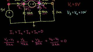 Nodal Analysis ExampleIndependent Voltage Source Harder [upl. by Woolley249]