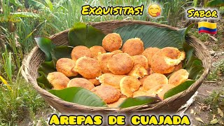 LAS MEJORES AREPAS CON CUAJADA receta casera fácil y deliciosa con todo el sabor del campo 🇨🇴😋💗 [upl. by Aicenod]