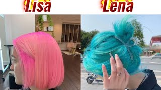 Lisa or Lena nails makeup hair color and hair style lisaorlena [upl. by Armalla]