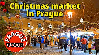 Prague Christmas Markets 2023  Náměstí RepublikyWalking tour of Prague Czech Republic [upl. by Eldorado519]