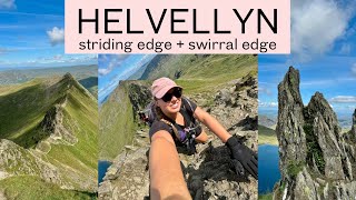 HELVELLYN  via Striding Edge  Swirral Edge ⛰️ [upl. by Docilla364]