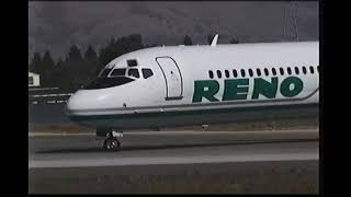 SJC  Airliner action Summer 1995 Reno Air Delta SWA United 727 [upl. by Htelimay]