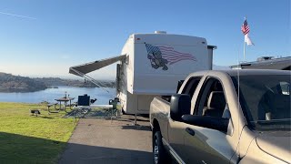 RVing Los Angeles Bonelli Bluffs RV resort Amazing RV spot and fun with the grandkids [upl. by Warfold]