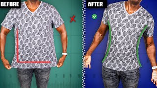 DIY Tailor ALL Your TShirts To Fit You PERFECTLY [upl. by Lari317]