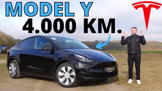 KØRER 4000 KM I TESLA MODEL Y Kan jeg anbefale den [upl. by Asiruam]