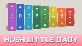 How to play Hush Little Baby on a Xylophone Easy Songs Tutorial [upl. by Anilosi766]