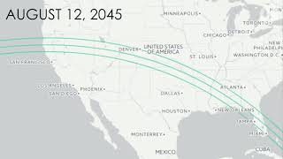 The next 100 years of total solar eclipses in the US [upl. by Stockton]