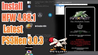 How To Install HFW 4881 And The Latest PS3Hen 303 All PS3 [upl. by Navonod44]