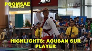 CRAM 2018 CARAGA  AGUSAN SUR PLAYER IN POOMSAE TAEKWONDO [upl. by Allison505]