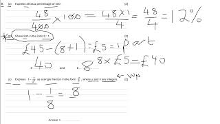 WJEC Maths Intermediate Paper 2 Non Calculator May 2023 Series Past Exam Paper Summer 2023 Series [upl. by Russell720]