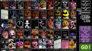 Ultra custom night ALL CHARACTERS MAX DIFFICULTY Impossible [upl. by Elay541]