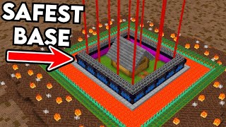 This is the WORLDS Safest Base in Minecraft [upl. by Rolfston]