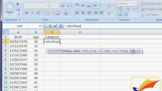 Categorising Excel Data using VLOOKUP [upl. by Basham]