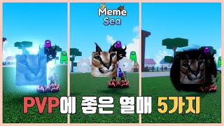 Meme sea 밈바다 랭커가 알려주는 피빕에 좋은열매 5가지 [upl. by Reeba]