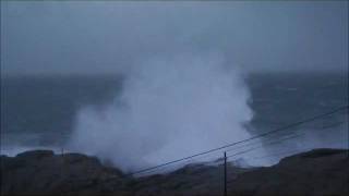 Lindesnes fyr storm fra orkanen Berit [upl. by Fillender873]