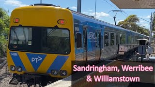 Trains on the Sandringham Werribee and Williamstown lines [upl. by Htiduy661]