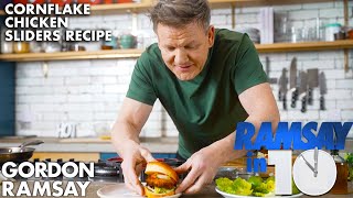 Gordon Ramsay Makes Spicy Cornflake Chicken Sliders in Under 10 Minutes [upl. by Adnorrahs350]