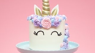 HOW TO MAKE A UNICORN CAKE  NERDY NUMMIES [upl. by Leaper]