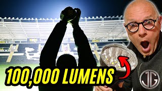 We light up a stadium with a 100000 lumen flashlight [upl. by Akemihs]