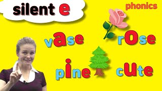 silent e  magic e  Long Vowel Sounds  Phonics [upl. by Nessi437]