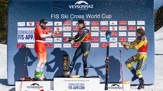 SkicrossWeltcup Veysonnaz 2024  Highlights [upl. by Aizek]