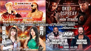 Top 10 ProWrestling Matches of February 2024 [upl. by Roxy]