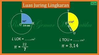 CARA MENGHITUNG LUAS JURING LINGKARAN juringlingkaran lingkaran [upl. by Ahouh]