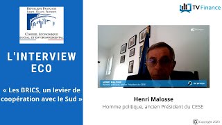 Henri Malosse  « Les BRICS un levier de coopération avec le Sud » [upl. by Allanson]