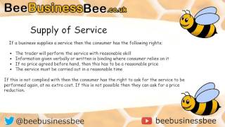 Consumer Rights Act 2015 BeeBusinessBee Video [upl. by Yendahc]