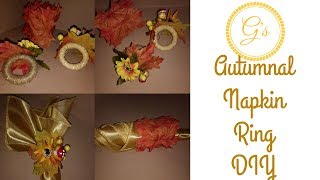 2 Styles DIY HarvestAutumnFallThanksgiving Napkin Ring [upl. by Haggi]