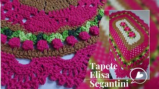 🌷🍃TAPETE DE CROCHÊ ELISA SEGANTINI NOVA TENDÊNCIA DO MOMENTO PAP CROCHET Tutorial Passo a passo [upl. by Clemence]