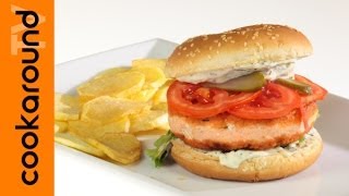 Hamburger di pesce con salmone  Secondi sfiziosi [upl. by Tris]