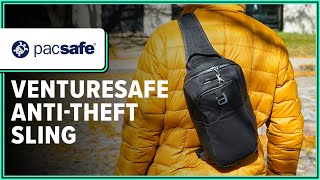 Pacsafe Venturesafe X AntiTheft Sling Pack Review 1 Month of Use [upl. by Luella818]