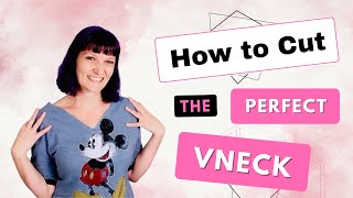 How to Cut the Perfect V Neck Shirt Neckline  DIY Shirt Revamp  Upcycling Clothes [upl. by Bainter]