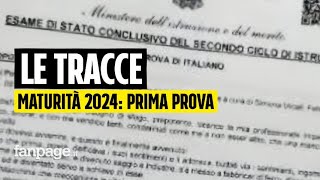 Maturità 2024 tutte le tracce della prima prova [upl. by Haiel980]