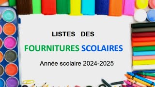 FOURNITURE SCOLAIRE 4EME 20242025 [upl. by Aitnahc]