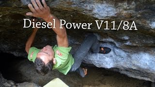 Diesel Power V118A Cromlech Boulders Angus Kille Climbing [upl. by Savage]