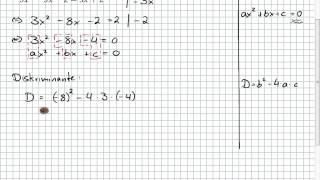 Quadratische Gleichung lösen  Mitternachtsformel 9I4  10II3 [upl. by Terrance]