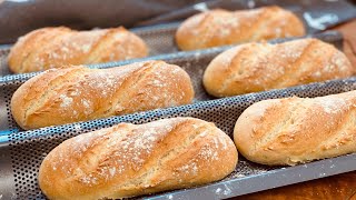 kleine Baguette Brötchen selber backen knusprig Schnell und einfach [upl. by Adlitam]