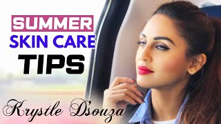 Krystle DSouza Reveals Her Summer SKIN CARE Tips  Bollywood Spy [upl. by Fari826]