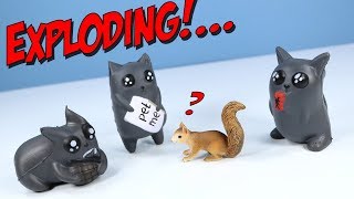 Exploding Kittens SquishMe and Hangers Collection Opening and Card Play [upl. by Phyllis]