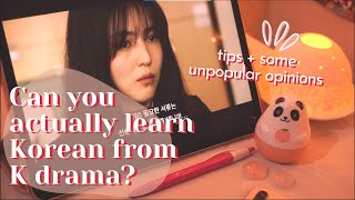 How to Learn Korean with K dramas 【Language immersion and self study tips】 [upl. by Nnylirej]