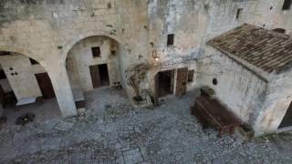 Drone View Sextantio Le Grotte della Civita Sassi di Matera  Italy hotel drone [upl. by Carli]