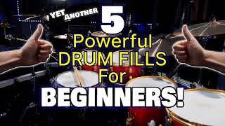 5 POWERFUL Drum Fills For Beginners PART 3  Easy Beginner Drum Fills  DRUM LESSON [upl. by Lenore]