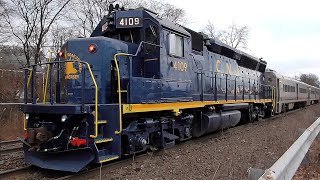 NJT GP40PH2 4109 CNJ Heritage Unit and More Trains at Radburn Station [upl. by Thera]