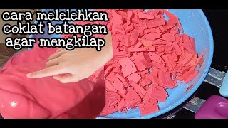 TIPS MELELEHKAN COKLAT BATANGAN  CARA MENCAIRKAN COKLAT BATANGAN [upl. by Moss]