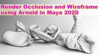 Render Occlusion and Wireframe using Arnold in Maya 2020 [upl. by Burroughs178]