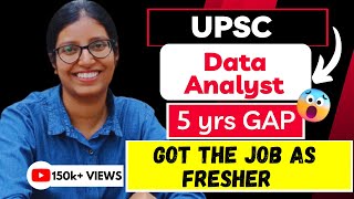 How she cracked a job as Fresher  UPSC to Data Analyst  5 Years Gap 😲 [upl. by Amleht]